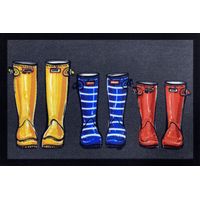 Tapis Entry Family Boots Anthracite 40x60cm