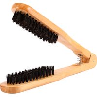 Peigne coiffure professionnel double brosses en bois antistatique outil lissage cheveux