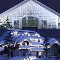 BUNTHAUS Guirlande lumineuse de Noël extérieure Rintea 10 m, 400 LED, étanche IP44, avec minuterie et 8 modes d'éclairage, idéale pour décorer l'extérieur, les gouttières, les toits, les jardins et le