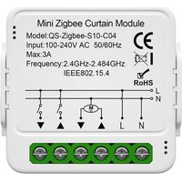 Intelligenter Rollladenmodul-Schalter, WLAN-Vorhang- und Jalousienschalter, kompatibel mit Alexa und Google Home für Sprachsteuerung, intelligenter Timer, Wandmotor