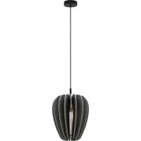 Maytoni Cambio Slim Plafonnier suspendu moderne noir 1xE27 abat-jour gris
