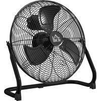 Ventilador de escritorio eléctrico de 4 velocidades – Ángulo ajustable de 120° – Base estable – Negro