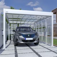 Carport aluminium Blanc Trigano - LIBECCIO + 8 claustras - 16 m²
