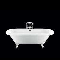 Vasca da bagno freestanding con piedini CHELSEA Bianca 154 cm Piedini di aquila Bianchi