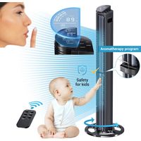 Leistungsstarker 75-W-Turmventilator Leise Aromatherapie Energiesparmodus Digitaler Touchscreen