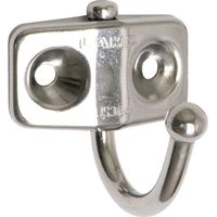 Crochet orientable avec friction - Capacité de charge : 12 Kg - Entraxe : 21 mm - Finition : Poli - Hauteur : 38 mm - Largeur : 35 mm - Matériau : Inox - Profondeur : 36 mm - SUGATSUNE