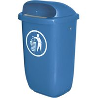 Poubelle BRB pour l'extérieur, capacité 50 litres, conforme à la norme DIN 30713, couleur bleu