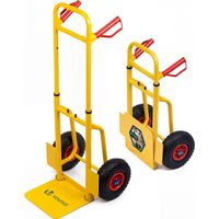 VOUNOT® Sackkarre klappbar Transportkarre Transportwagen mit Luftreifen 200 kg, Gelb