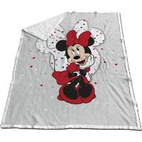 Disney Minnie Mouse Fleecedecke 130x170 cm – Kuschelige Sherpa-Decke für Kinder
