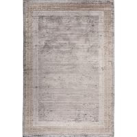 Tapis gris en viscose style grec chic et doux - 230 x 160 cm