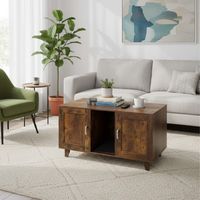 Meuble a litiere xxl pour chat - double compartiment tapis de litiere