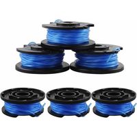 CHOYCLIT - 6 bobinas de repuesto para Ryobi One, cable de alimentación automática + bobinas de hilo para Ryobi Ac14rl3a-18v 24v 40v