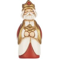 THUN® - Re Magio Gaspare con Mirra - Versione Rossa - Statuine Presepe Classico - Ceramica - I Classici