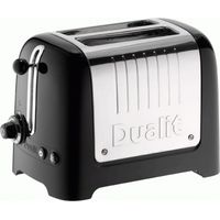 Dualit 26225SCHWARZ Lite Tostapane 2 Fessure Extra Larghe 36 mm Funzione Scongelamento Mantenimento in Caldo Peek and Pop colore Nero