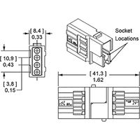 Hochstrom-Batteriesteckverbinder für 15 - 45 A 1327G16FP Gelb APP Inhalt: 1 St.