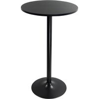 Table de bar ronde 60cm – Plateau en carton PDF étanche – Hauteur 106cm – Structure acier stable – Pour espaces confinés – Kktoner