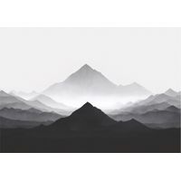 Fototapete Berge Natur Landschaft – Moderne Großformat Wandtapete 150x105 cm – Für Wohnzimmer & Schlafzimmer