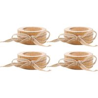 4 bougeoirs en bois