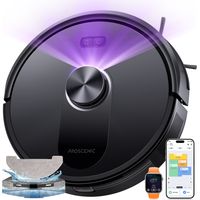 Aspirateur Robot Laveur Proscenic Q10 8000Pa, 200 min Autonomie,App & Voice Control idéal pour Sols Durs, Tapis et Poils