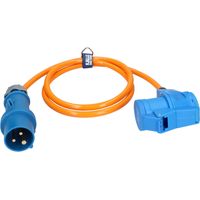 Kalle Verlängerungskabel CEE 230V 16A 2,5mm² Winkel Extreme Signal Orange IP44 1,5 Meter