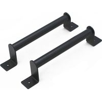 Set di 2 maniglie nere per porte, per cancelli in legno, casette da giardino, ante di armadi, con viti