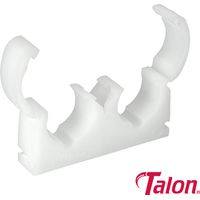 Talon Double Hinged Pipe Clips White - 22mm