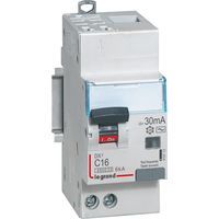 Disjoncteur différentiel - U + N - 16 A - 30 mA - Courbe C - Type AC - Connexion auto/vis - DNX³ 4500