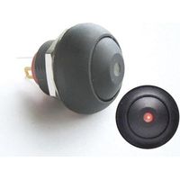 Mini-Taster - rote LED - 1p spst off-(on)