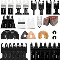 72 Piece Oscillating Saw Blade KitWood/Metal/PlasticUniversal Oscillating Multi-Tool Blade, Quick Release Saw Blade Compatible Multimaster Ryobi Milwaukee Rockwell