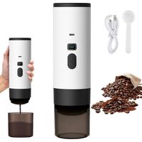 3 en 1 Machine à Café Multi Capsules, CafetièRe Portable, CafetièRes Expresso à Capsules Et Café Moulu, Machine à Expresso éLectrique, 15 Bar, Pour Bureau Voyage Camping Maison, blanc