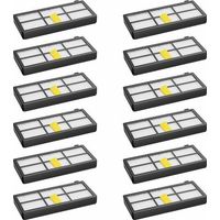 Lot de 12 Filtres Pour Robot Aspirateur Irobot Roomba 800 850 851 860 865 866 870 871 876 880 885 886 890 891 896 900 960 966 980 Kit Pièces Accessoires Rechange
