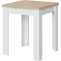 Fores Tavolo Ausiliare Estensibile Rovere Canadian e Bianco 67-135 cm