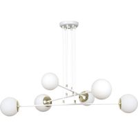 Lampadario Emibig OGNIS 6 Bianco 6xE14 Ø90cm H100cm