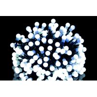 300 palline di luce led Catena Luminosa Natalizia bianco freddo lunga 20 metri uso esterno o interno ip44 certificate CE Funzione Memory addobbi natalizi decorazione locali casa giardino