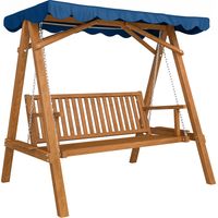 Dondolo da Giardino 3 Posti con Baldacchino 210x 130x 185cm
