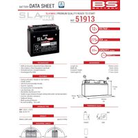 BATTERIA BS 51913/51814 MAX (FA) (G12-19,SLA12-19,SLA12-22) 12V 21AH 183X79X171 SENZA MANUTENZIONE - A FONDO (CORRENTE DI AVVIAMENTO AUMENTATA) (275A) (BMW) (4)