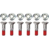Decdeal Kit de boulons de pignon M8 en alliage d'aluminium nickelé de remplacement pour Yamaha YZ YZF 6 pièces