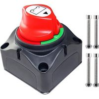 Disyuntor de batería 12 V - 48 V interruptor aislador de batería, interruptor de desconexión de batería impermeable 275 A interruptor aislador de batería para automóviles, barcos, vehículos