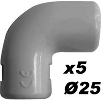 Lot de 10 équerres IRL Ø25mm - Gris - Zenitech