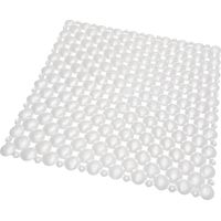 Tappeto Doccia Vasca Ventose Antiscivolo Tappetino Bagno Pvc Antimuffa 100% Made In Italy Bianco - 53x53 cm