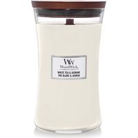 Candela WoodWick al tè bianco e gelsomino, 609,5 g
