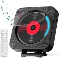 Lecteur de CD Bluetooth monté sur le mur Exposition rétro Kit noir