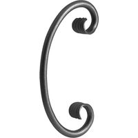 Riccio a C - Altezza 220mm Larghezza 110mm in tondo Ø14mm - Ferro battuto - Saldatura