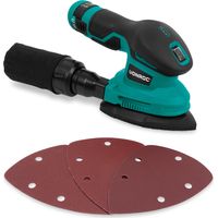 VONROC Levigatrice a batteria 12V Inclusa batteria, cavo usb-c e carta abrasiva