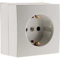 Prise Schuko saillie 16A Bel'Vue - Blanc - Zenitech
