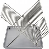 Escurreplatos cromado plegable c/bandeja gris 89042 sauvic