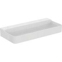 Lavabo CONCA 1000x450x165mm blanco sin orificio para grifería, sin rebosadero IDEAL STANDARD