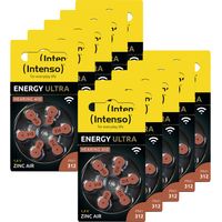 INTENSO Hörgeräte-Batterien-Set Energy Ultra A 312, 60er-Set, braun
