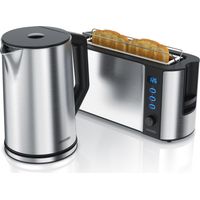 Arendo Frühstücks-Set in silber - Wasserkocher / Toaster