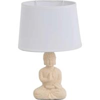 Lampe céramique Bouddha beige 34 cm